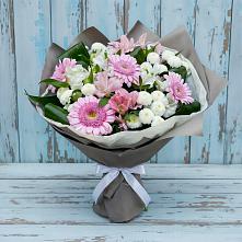 Букет цветов из:  Герберы, Альстромерии и Хризантемы в Покачах