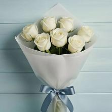 Букет 7 Белых роз Эдлесс Лав в Покачах