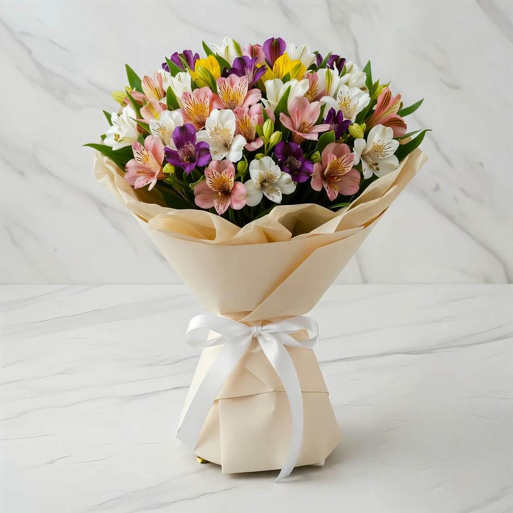 Букет цветов из: Альстромерии в Покачах