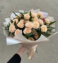 Букет Кремовые розы Латте в Покачах