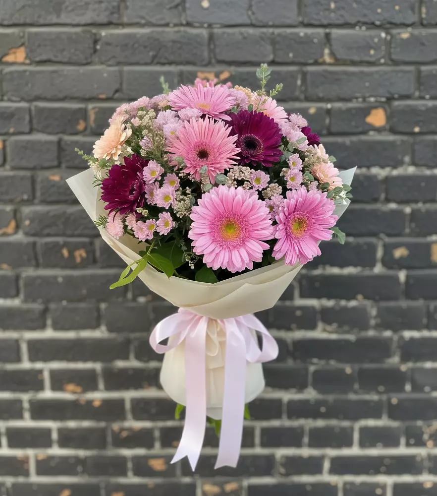 Букет цветов из: Герберы и Хризантемы в Покачах