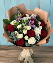 Букет цветов из:  Розы и Альстромерии в Покачах