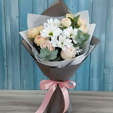 Букет цветов из:  Хризантемы и Розы в Покачах
