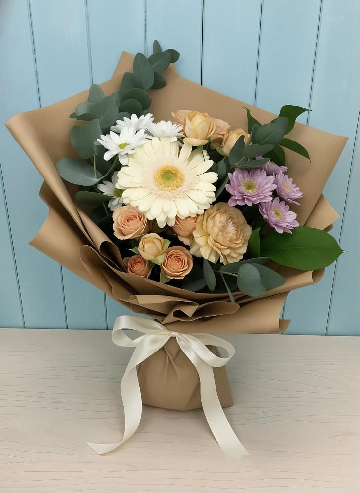 Букет цветов из: Герберы и Хризантемы в Покачах