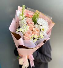 Букет цветов из:  Хризантемы и Розы в Покачах