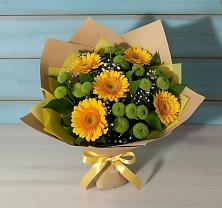 Букет цветов из:  Герберы и Хризантемы в Покачах