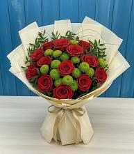 Букет цветов из:  Розы и Хризантемы в Покачах