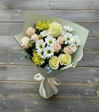 Букет цветов из:  Альстромерии, Розы и Хризантемы в Покачах