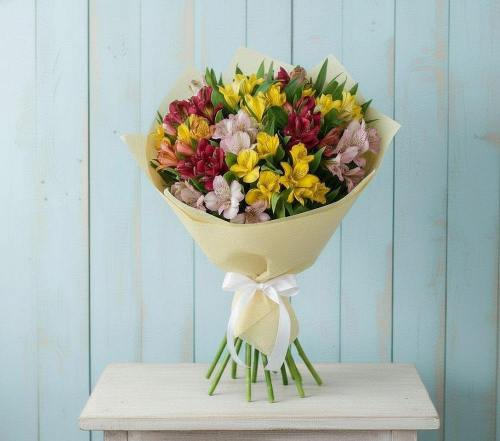 Букет цветов из: Альстромерии в Покачах