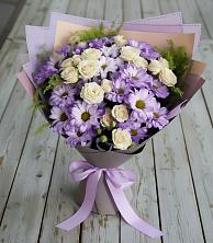 Букет цветов из:  Хризантемы и Розы в Покачах