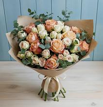 Букет цветов из:  Альстромерии и Розы в Покачах