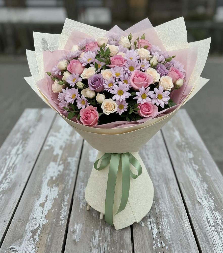 Букет цветов из: Розы и Хризантемы в Покачах